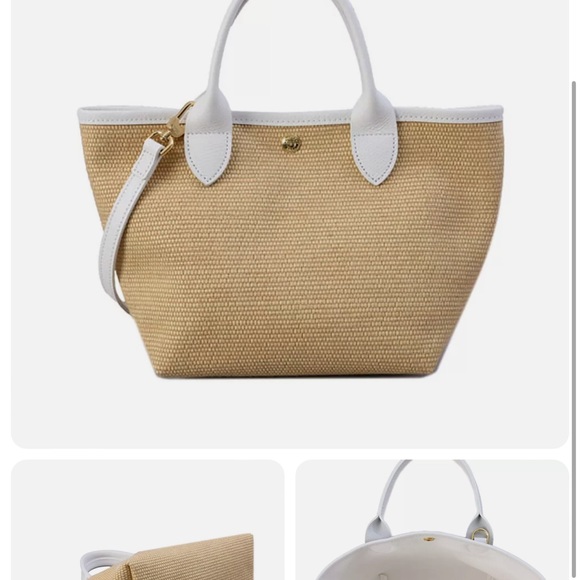 Longchamp Le Panier Pliage Top Handle Raffia Tote bag canvas - Picture 3 of 11